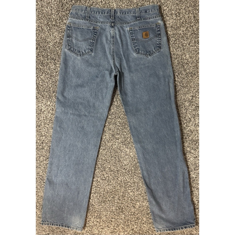 Carhartt Jeans Mens 38x36 Blue Denim B480 DSP Traditional - Picture 4 of 10